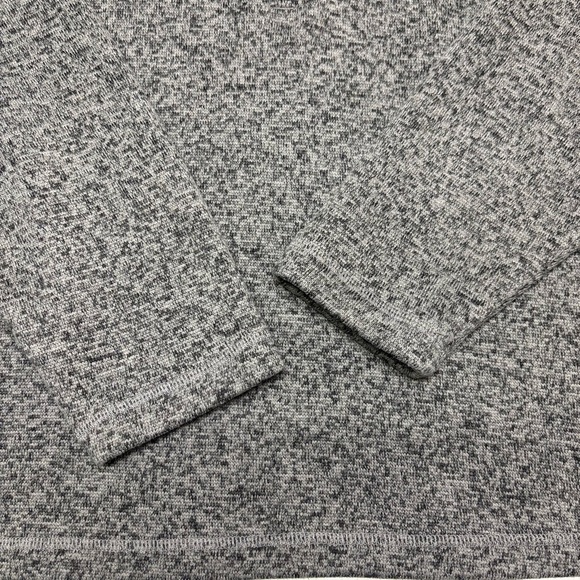 Eddie Bauer Men’s Large Quarter Zip Pullover Grey Fleece Sweater Jacket Coat Mid - Picture 3 of 9